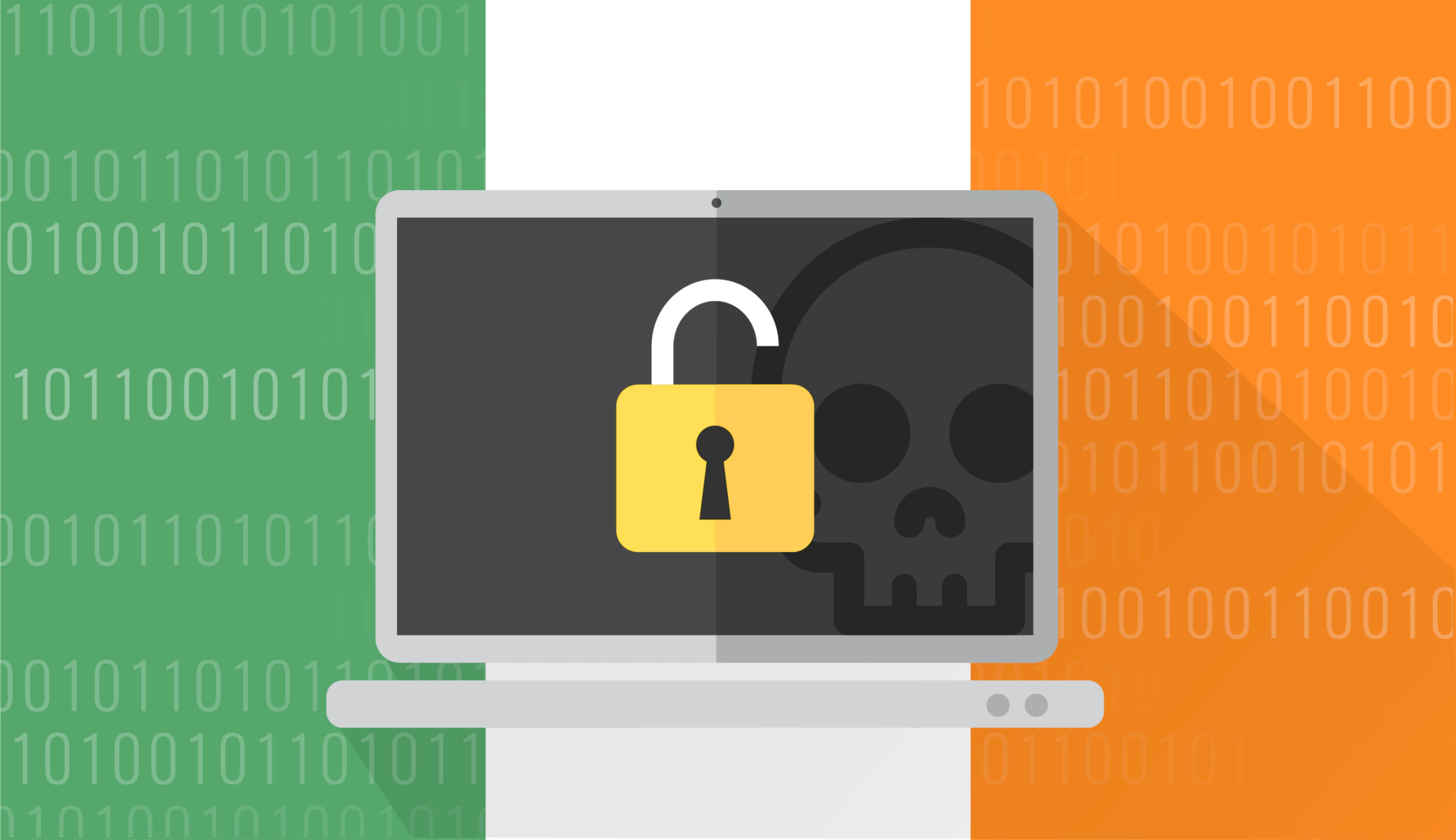 Irish Flag with Computer
